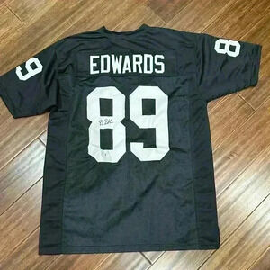 Bryan Edwards Signed Autographed Las Vegas Raiders Custom Jersey (Beckett COA)